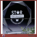 Clear Round Sport High Grade Crystal Award Plaque